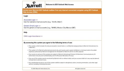 marriott outlook 365